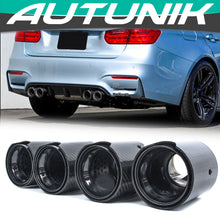 Dual Carbon Fiber Exhaust Twin End Tips Tail Pipe for BMW 63mm in 101MM out