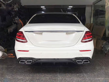 Black Rear Diffuser Chrome Exhaust Tips for Mercedes W213 Non-AMG 2017-2020