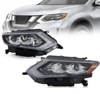 Pair LED Headlights Assembly Lamps For 2017-2020 Nissan Rogue SL SL Hybrid