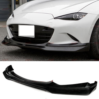 PU Black Front Bumper Lip Spoiler Splitter fit for 2016-2024 Mazda MX5 MX-5 Miata