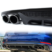 Black Rear Diffuser + Exhaust Tips For Audi B9 A4 S-line 2017-2019