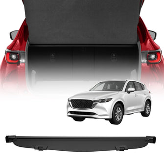 Retractable Rear Cargo Cover For Mazda CX-5 2017–2025 Carbon Fiber Texture