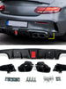 Carbon Style Rear Diffuser Exhaust Tailpipes For Mercedes Coupe C205 C43 C300 AMG 2015-2020