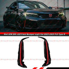 For 2023-2025 Honda Civic Type-R FL5 Red JDM Front Bumper Replacement LED DRL Light Strip