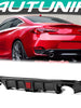 Carbon Fiber Look Rear Diffuser w/ LED Light fits Infiniti Q60 2017-2022 (NOT REAL CARBON)