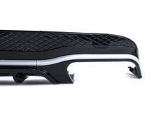 Gloss Black Rear Diffuser w/ Silver Exhaust Tips for Mercedes C207 E250 E400 E500 E550 Coupe AMG 2014-2017