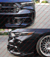 For 2023-2026 Honda Accord Yofer Crystal Black 3 Piece Front Bumper Replacement Kit