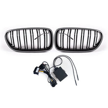 For 2010-2016 BMW 5 Series F10 F11 Front LED Kidney Grille Bumper Upper Grill Gloss Black