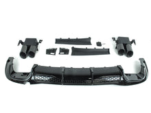 Gloss Black Rear Diffuser w/ Dual Exhaust Tips for Mercedes W223 Sedan S500 S560 S580 AMG 2021-2024 di223