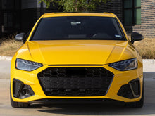 Gloss Black Front Bumper Fog Light Cover Grille For Audi A4 B9 S-LINE S4 2020-2025