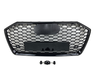 RS6 Style Front Bumper Grille Honeycomb Mesh For Audi A6 S6 C8 2019-2024