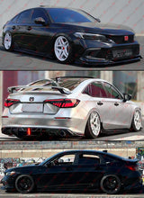 For 2022-2025 Honda Civic 11th Gen GF Bodykit V1 Gloss Black Side Skirt Extension