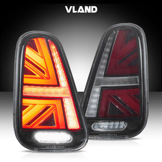 Clear LED Tail Lights For 2001-2006 Mini Cooper S R50 R52 R53 w/Animation