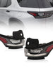 For 2018-2021 Chevy Traverse Black/Clear LED Tail Lights Brake Lamps Left+Right