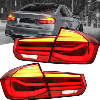 Red/Smoked LED Tail Lights for BMW F30 F80 M3 2013-2018 Sequential Turn Rear Lamps