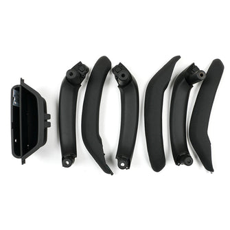 7pcs Interior Inner Door Handle Panel Cover Trim Leather For BMW X4 F26 X3 F25 2011-2017