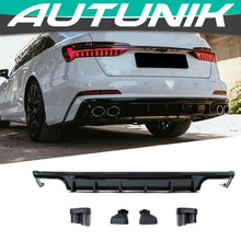 S6 Style Rear Diffuser w/ Black Exhaust Tips for 2019-2025 Audi A6 C8 S-line S6 di92