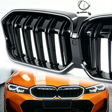 LED Illuminated Front Kidney Grille Dual Slat Gloss Black For BMW 3 Series G20 330i M340i 2023-2026