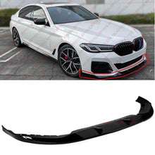 For 2021-2023 BMW G30 530i 540i M550i M Sport LCI FD Style Glossy Black Front Bumper Lip Splitter