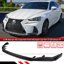 Matte Black Front Bumper Lip Splitter For 2017-2020 Lexus IS200t IS300 IS350