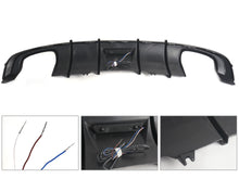 Gloss Black Rear Bumper Diffuser w/ LED Light For Audi A4 S4 B9 S-Line 2017-2019