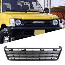 Black Front Bumper Upper Grille Radiator with LED Light fit for Toyota Land Crusier Prado LC90 LC95 1993-2002