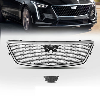 Front Bumper Grill Grille Chrome For 2019 2020 Cadillac CT6 No Camera Mount