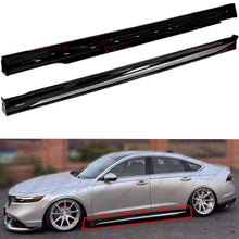 For 2023-2025 Honda Accord Black Add On Side Skirt Extension - Silver Trim