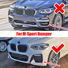 Front Bumper Lip Body Kit Spoiler Gloss Black For BMW X3 X4 M-Sport 2018-2021