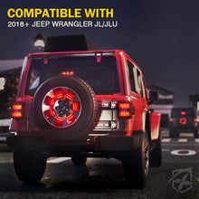 14" Spare Tire Brake Light LED 3rd Rear Wheel Lamp For 2007-2022+ Jeep Wrangler JK JL