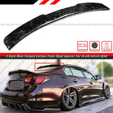 Fordged Carbon Fiber Rear Window Roof Spoiler Wing For 2014-2024 Infiniti Q50 Q50S