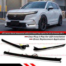 For 2023-2026 Honda CR-V Front Grill Hood Top Switch-Back Sequential DRL LED Lights