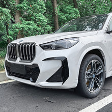 Gloss Black / Carbon Style Front Bumper Splitter Trim Canards for BMW X1 U11 M Sport 2023+