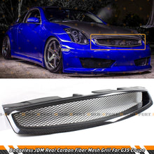 Carbon Fiber Front Bumper Mesh Grille Radiator For 2003-2007 Infiniti G35 Coupe