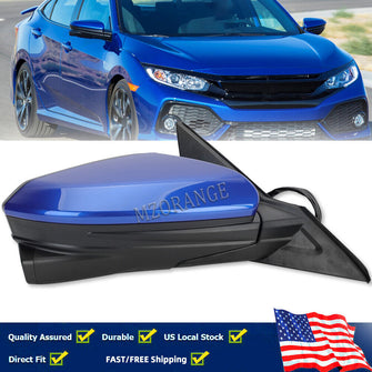 11Pin Right Blue Side View Mirror Power Heated w/ Camera For Honda Civic Sedan 2016-2021