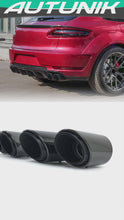 3-Layer Sporty Exhaust Tips Replace For Porsche Macan Base 2.0T 2014-2018