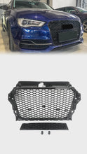 For 2014-2016 Audi A3 8V RS3 Style Front Grille (Gloss Black Frame + Honeycomb)