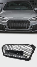 Gloss Black Badgeless Honeycomb Front Black Grille for Audi A5 S5 2017 2018 2019