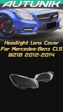 Pair Headlight Lens Cover For 2012-2014 Mercedes CLS350 CLS500 CLS550 CLS63 AMG W218 Pre-LCI