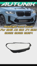 Right Passenger Headlight Lens Cover For BMW X3 G01 X4 G02 2022 2023 2024