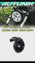 5.75" Headlight Housing Bucket Mount Bracket Fit For Harley Sportster XL883 1200 Gloss Black