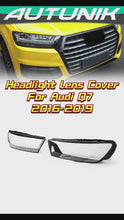 L+R Clear Headlight Lens Covers Pair for Audi Q7 2016 2017 2018 2019 LED & Matrix LED Lights