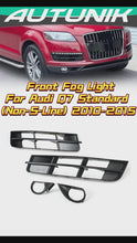 4pcs Set For 2010-2015 Audi Q7 Standard Front Bumper Fog Light Grille