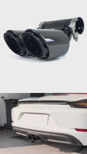 Black/Chrome Exhaust Tips for Porsche 718 Cayman Boxster S T 982 2017-2023