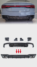 S7 Style Rear Diffuser w/ Black Exhaust Tips for Audi A7 C8 S-line S7 2019-2025 di85