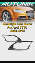 L+R Clear Headlight Lens Cover Audi TT 8J 2008–2014 Halogen/Xenon