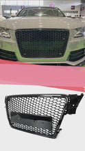 For 2009-2012 Audi A4/S4 B8 Front Bumper Hex Grille Mesh RS4 Style Gloss Black