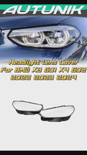 Clear Headlight Lens Covers Left & Right For BMW X3 G01 X4 G02 2022 2023 2024
