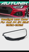 Left Headlight Lens Cover For 2020–2025 Audi A4 S4 Allroad B9.5 Clear Replacement