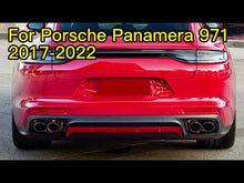 Black Exhaust Tips Muffler Tailpipe For Porsche 971 Panamera Base 2017-2023